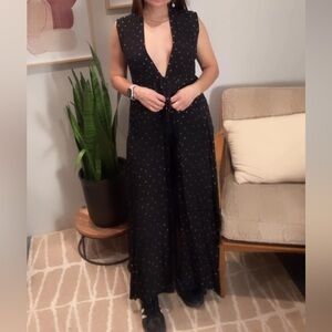 Free People Sleeveless Open Front Maxi Dress.